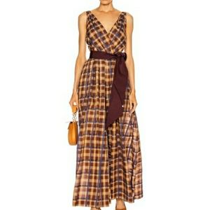 STAUD Mika Jumpsuit mocha plaid